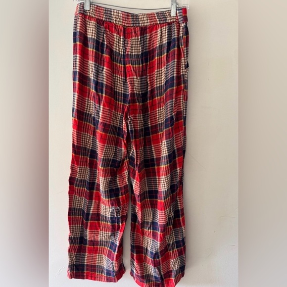Aerie Flannel Skater Red Plaid Pajama PJ Matching Set Sleep Size Small Pants Top - Picture 12 of 13
